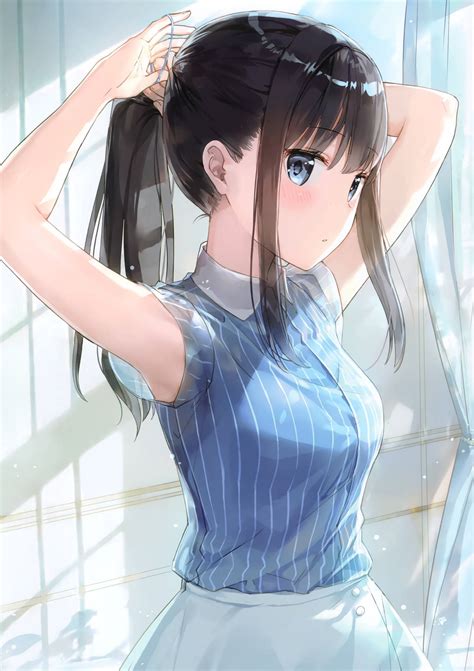 anime girl with a ponytail.